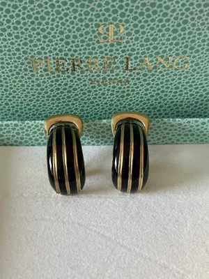 Pierre Lang Ohrclips mit Emaille - Bild 1 von 4