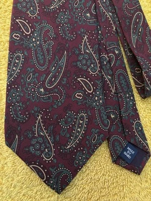 NWOT Polo Ralph Lauren Burgundy w/ Green Paisley Silk Tie 4”W x 56”L Made in USA - Image 1 of 4