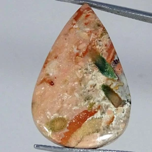 21,10 kt AAA natürlicher Indonesien Picasso Jaspis Birne Cabochon 19 x 29 x 4 mm - Bild 1 von 4