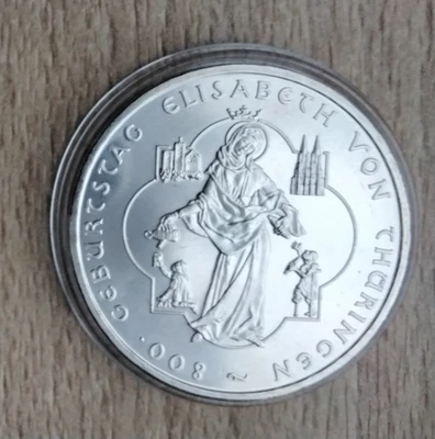 10€ Gedenkmünze Deutschland 2007  800. Geburtstag Elisabeth von Thüringen - Bild 1 von 2