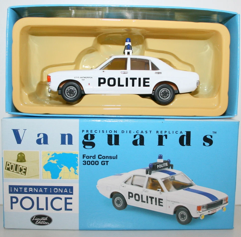 VANGUARDS 1/43 VA05508 FORD CONSUL 3000 GT STAD ANTWERPEN POLITIE - Image 1 of 1