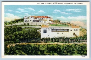 1920er ANN HARDING'S HILLTOP HOME HOLLYWOOD KALIFORNIEN POSTKARTE - Bild 1 von 2