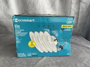 EcoSmart 5/6 in. Integrated LED Recessed Retrofit Light 4CT (OPEN BOX) - Picture 1 of 6