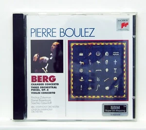 BOULEZ, ZUKERMAN, BARENBOIM – BERG Chamber Concerto, violin concerto SONY CD NM - Picture 1 of 2