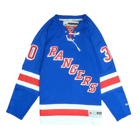 New York Rangers Henrik Lundqvist Reebok Hockey Jersey Size Medium Lace Up NHL Cover