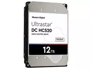 WD Ultrastar DC HC520 12TB Hard Drive 3.5" Internal 256MB SATA 7200 RPM 512E ISE - Picture 1 of 5