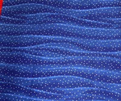 Tela de algodón vintage Kesslers Wave azul 1/2 yarda con puntos plateados BTHY Concord Foto 1 de 4