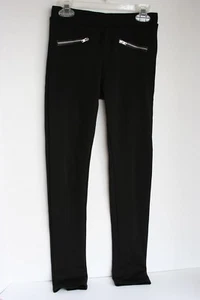H&M Black Dressy or Casual Pants with front faux zippers 11-12years EUC - Picture 1 of 3