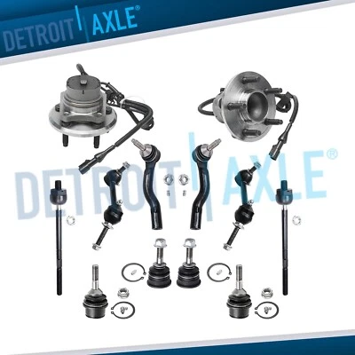 12pc Front Wheel Bearing Hub Tierod Ball Joint for 03-05 Town Car Grand Marquis - Image 1 of 4