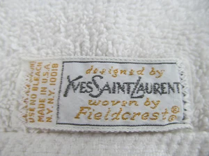 YVES Saint Laurent Badetuch Fieldcrest Blau Tulpen Blumen YSL Vintage Selten Z3 - Bild 1 von 10