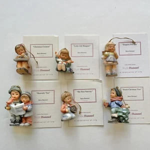Vintage 1997 Lot Of 6 Goebel Berta Hummel Christmas Ornaments With COA - Picture 1 of 3