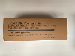 Toner für KYOCERA MITA FS-1020/1020-D/1118 (TK-18) KM-1500/18.. (TK-100) Schwarz - Bild 1 von 3