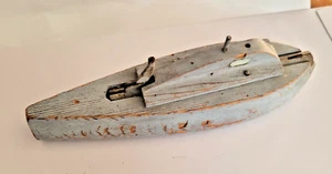 Antique Keystone Submarine - Vintage Wood 1940s Naval Toy - Picture 1 of 7