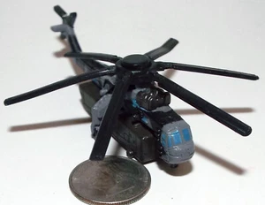 Micro Machine Plastic US Army CH-54 Skycrane in Black-Blue-Gray Camouflage - Picture 1 of 4