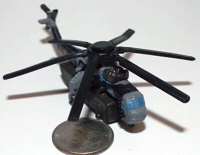 Micro Machine Plastic US Army CH-54 Skycrane in Black-Blue-Gray Camouflage - Image 1 of 4