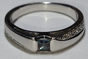 Solid platinum 0.24 carat natural alexandrite diamond ring 6.06 grams pt900 *GIA - Picture 1 of 24