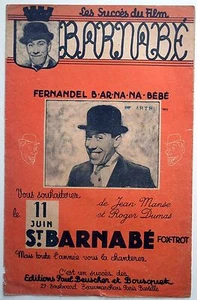 Partition alt partitur sheet music = Fernandel : Barnabé - Fox trot - Picture 1 of 2
