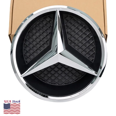Front Grille Emblem Chrome Fit For Mercedes Benz W253 GLC-Class GLC300 2015-2019 Foto 1 de 4