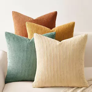 Decorative Throw Pillow Covers Cushion Cases, Set of 4 Soft Velvet Modern Double - Picture 1 of 12