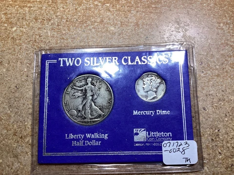 Two Silver Classics-Liberty Walking & Mercury Dime Set-Littleton Co.-071723-0028 Cover