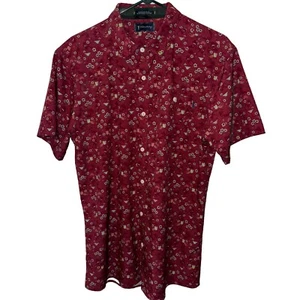 WILLIAM MURRAY shirt Golf Button Up, Mens, Collared, Size L, COCKTAILS FLOWERS - Picture 1 of 21