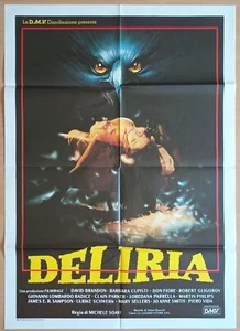 Deliria ORIGINAL Italian 1p '87 POSTER Michele Soavi Sciotti wild naked girl art - Picture 1 of 4
