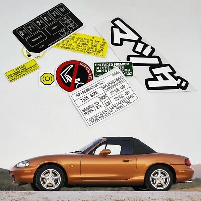 Mazda Mx5 Miata Nb 1998- 2005 Underbonnet Car Restoration Warning Sticker - Изображение 1 из 3