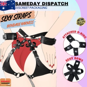BDSM Sexy Straps Bondage Harness Restraints Handcuffs Kit Fetish Adult Sex Toy - Picture 1 of 8