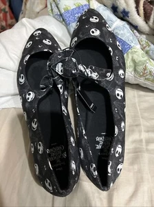 Women's Torrid Nightmare Before Christmas Jack Skellington Ballet Flats Sz 12 - Picture 1 of 6