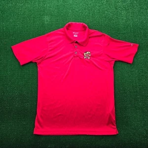 Maryland Terrapins Polo Shirt Champion Mens Large Red Short Sleeve College Sport - Picture 1 of 8