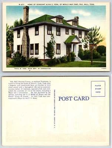 Postal Pall Mall Tennessee Primera Guerra Mundial SGT ALVIN YORK HOME R651 - Imagen 1 de 1