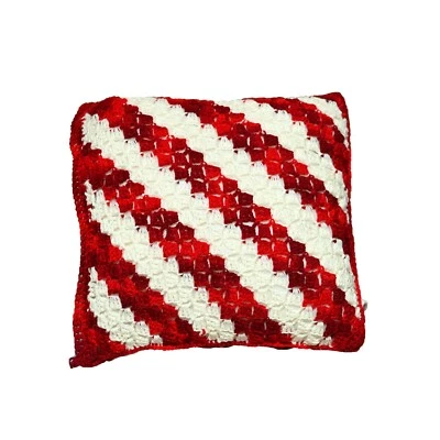 16" Handmade Vintage Wool Pillow Cover 16" Red-Green Kilim Decor Cushion Cover - Image 1 of 2