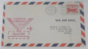 Pittsburgh Pennsylvania nach Chicago Illinois 26. Juli 1955 Erstflug Luftpost - Bild 1 von 2