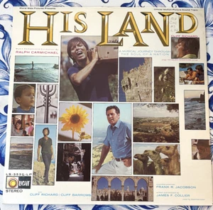 His Land, Cliff Richard, vinyl, Ex-Lib, 1970, Religious, Cliff Barrows, Music - Picture 1 of 4