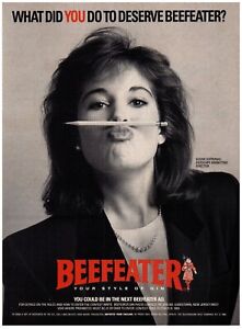 Beefeater Gin "What did You Do to Deserve BEEFEATER?" 1989 Print Ad 8"w x 11"