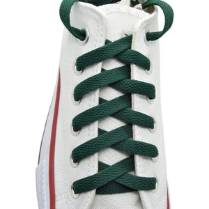 Flat 27,36,45,54,63" Athletic HT Green Shoelace Sneaker Strings 1,2,4,6,12 Pairs - Picture 1 of 1