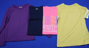 Girls Mixed T-Shirt Lot Size Youth Large Two Short and Two Long Sleeve Shirts NR - Picture 1 of 5