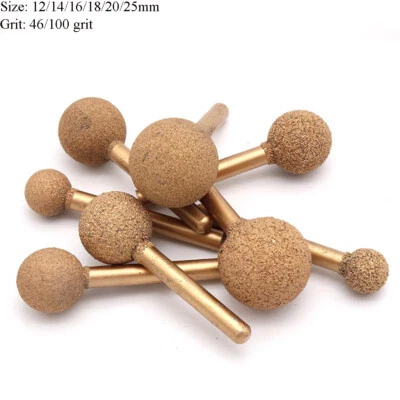 12 - 25mm Ball Diamond Burr Engraving Grinding Bit 1/4'' Shank Drill Die Grinder - Image 1 of 4