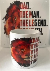 TAZA IMPRESA POR SUBLIMACIÓN DÍA DEL PADRE PAPÁ LEÓN 11 OZ COLORES BRILLANTES - Imagen 1 de 1