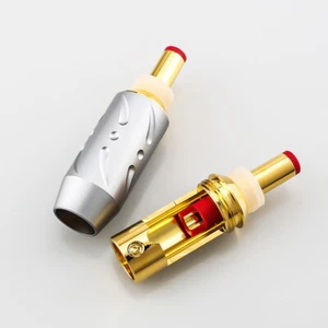 1pc Viborg DC21G Gold Plated HiFi Audio DC 2.1mm DC Plug Power Connector - Picture 1 of 7