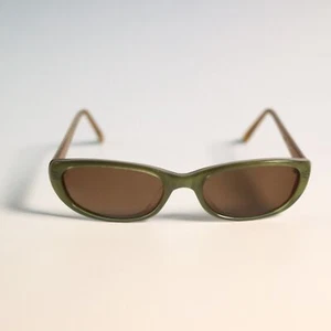 Dita Pearl Sunglasses cat eye oval frames olive brown N1 - Picture 1 of 9