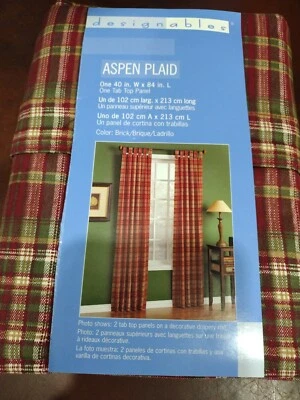 Designables Plaid Tab Top Farmhouse Panel  40x84" L (ONE PANEL) - Image 1 of 4