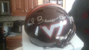 Frank Beamer Signed Virginia Tech Mini Helmet with HOF Year Inscribed! VT LEGEND - Picture 1 of 9