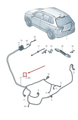 SKODA KAROQ NU Tailgate Cable Set 57A971145B NEW GENUINE - Image 1 of 4