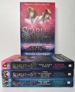 Scarlet And Ivy Book Lot By Sophie Cleverly Lost Twin The Lights Under The Lake - Picture 1 of 15