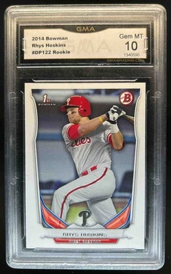 2014 Bowman Draft Rhys Hoskins #DP122 Phillies GMA 10 - Image 1 of 2