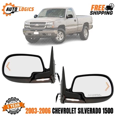 Mirrors For 2003-2006 Chevrolet Silverado 1500 Cadillac Escalade Left and Right Foto 1 de 4