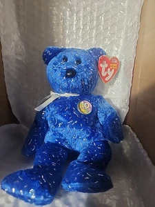 TY Beanie Baby - DECADE the Bear (königsblaue Version) (8,5 Zoll) 10 Jahre Ann Neu - Bild 1 von 4
