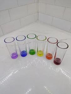 Libbey Neon Colors Crisa Shooter 2 0z bicchieri alti da bar set di 6 - Foto 1 di 4