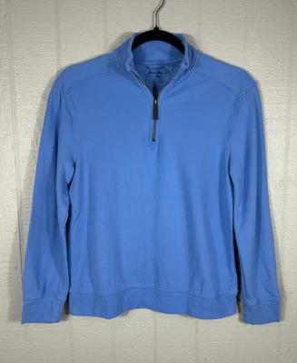 Tommy Bahama Pullover Youth Boys XL 14 Lightweight Quarter Zip Sweatshirt Blue - Image 1 of 4